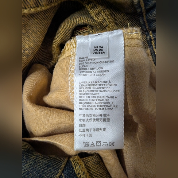 BDG Womens US 26 Mom High Rise Orange/Gold Acid Wash Jeans Preowned - Picture 7 of 13